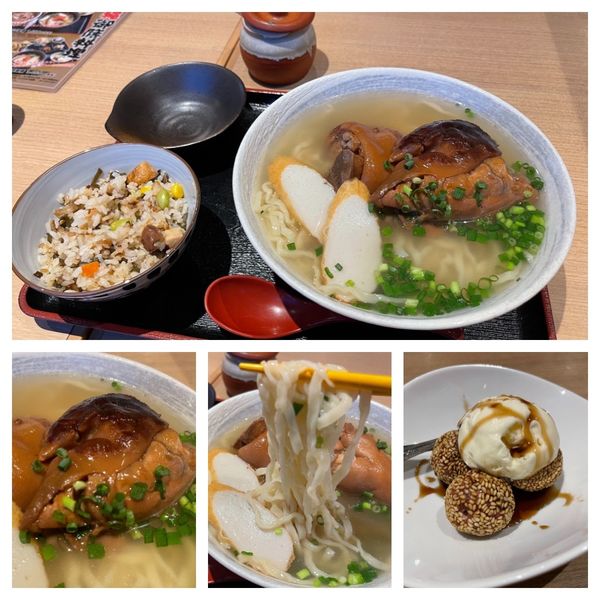 「テビチそば 825円・半ジューシー 165円」@本格沖縄料理 いちゃりばの写真