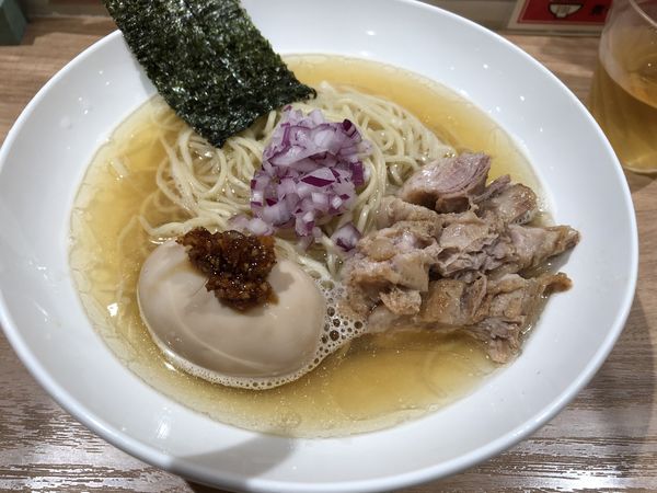 「肉しおにぼ　青森ニンニク味玉」@煮干し Noodles Nibo Nibo Cinoの写真