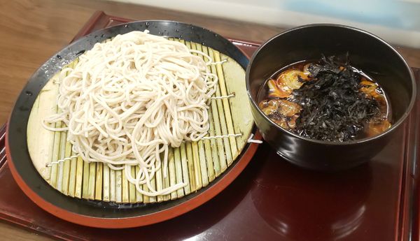 「岩のりおろし辛つけそば」@船堀そば 文殊の写真