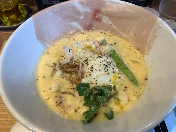 「カルボナーラ」@伊太そばーる 新富町店の写真