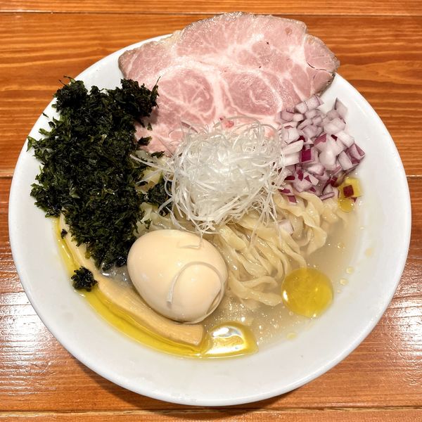 「【限定①】冷たい貝出汁そば 大盛 ￥900」@麺屋 真心の写真