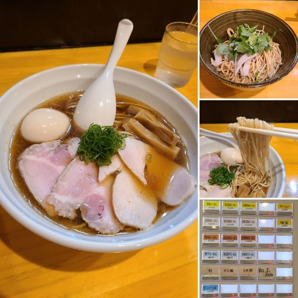 「全乗煮干らーめん¥1080、和玉¥250」@麺響万蕾の写真