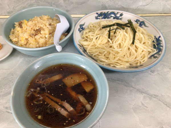「半チャンつけ麺」@丸長 宮原店の写真
