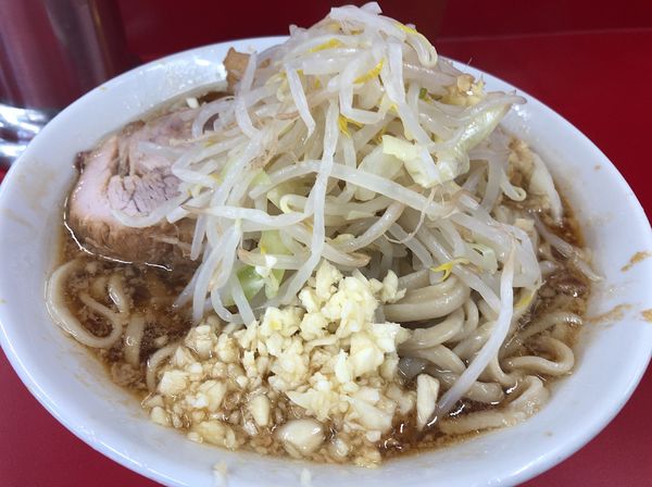 「小ラーメン(750円)ショウガニンニク」@ラーメン二郎 大宮公園駅前店の写真