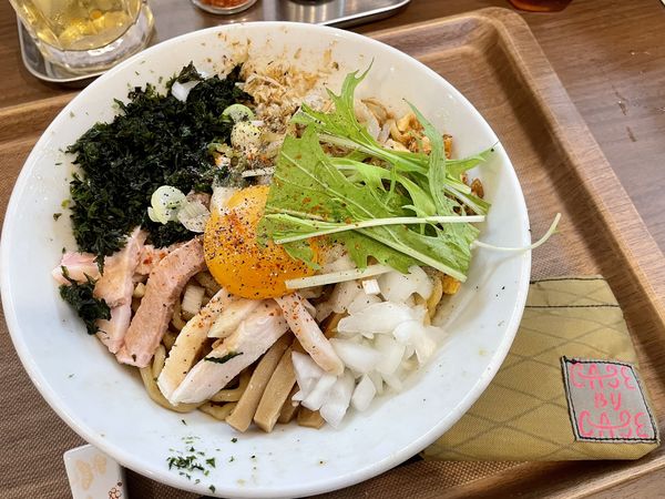 「特製冷やし煮干まぜそば」@つけめん さなだの写真