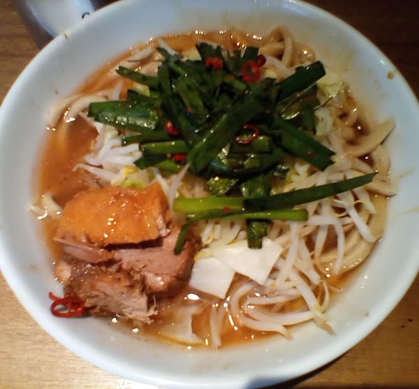 「ラーメン　+　辛ニラ」@MEN YARD FIGHTの写真