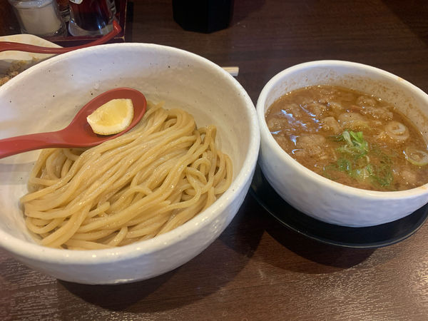 「牛もつつけ麺(もつトッピング)」@製麺処 蔵木 インター店の写真