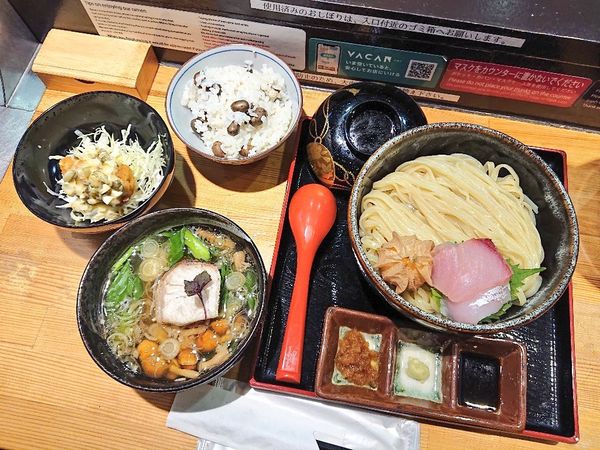 「創作つけ麺 鹿児島県種子島産 間八、むかご飯」@ラーメン 巌哲の写真