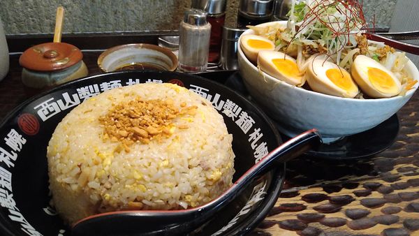 「ガーリックチャーハン大盛り+限定/野菜坦々麺大盛り」@北のらーめん 美空の写真