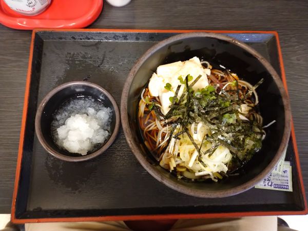 「夏の冷やしそば（580円）＋おろし（クーポン利用）」@ゆで太郎 大井町店の写真