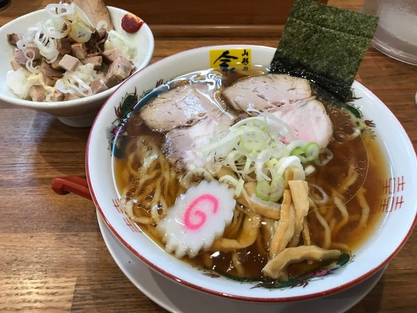 「中華そば＋ミニ丼セット」@中華そば金ちゃん BEYONDの写真