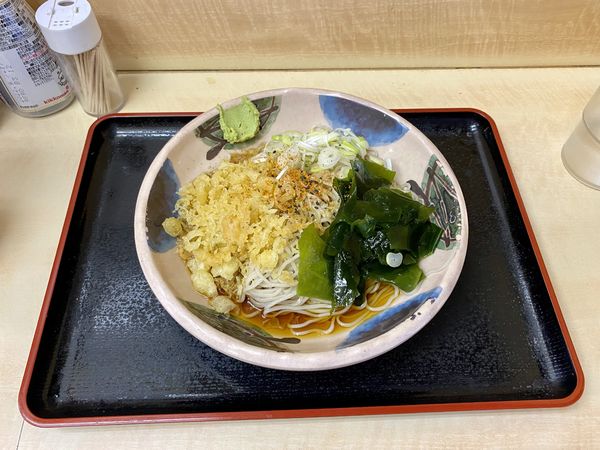 「冷やしたぬきそば380円」@天花そばの写真