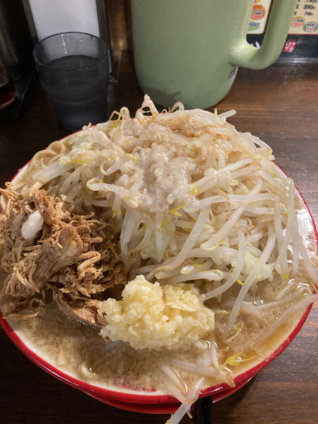 「きま八郎　2玉　脂野菜増し」@きまぐれ八兵衛 安曇野本店の写真