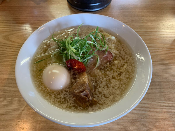 「特製塩そば手揉み麺コッテリ1,170+メンマめし150円」@麺 㐂色の写真