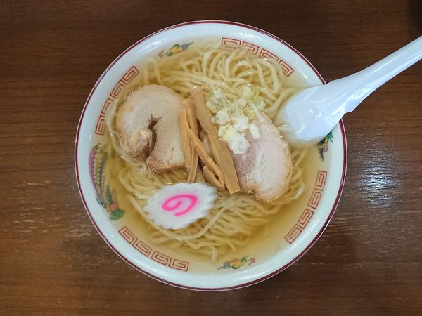 「手打ちラーメン+餃子(3ケ)」@叶屋の写真