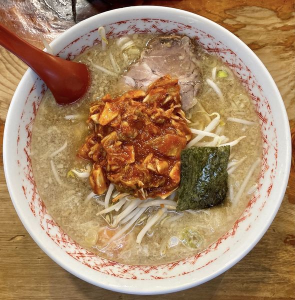 「キムチラーメン ＋ 生玉子」@阿佐谷ホープ軒の写真