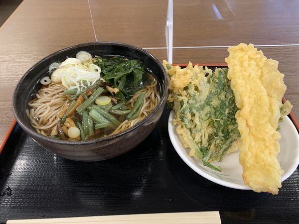 「山菜そば370円」@味の里の写真