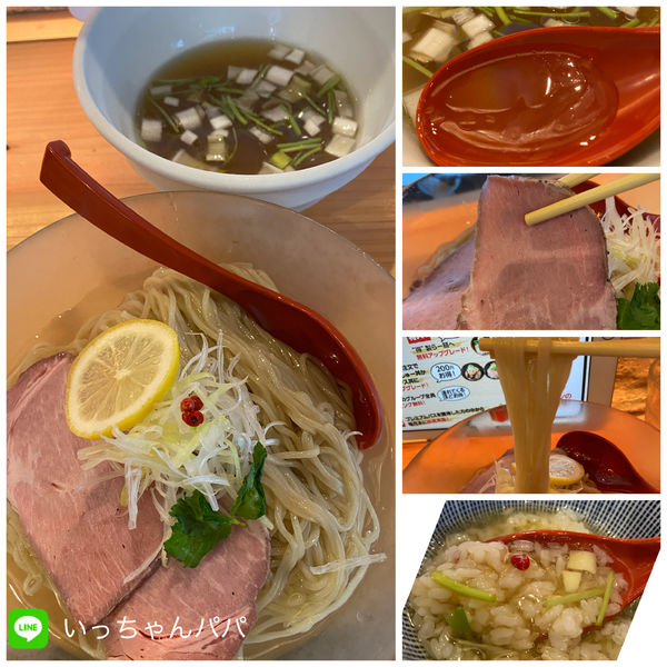 「しじみ貝の冷たい昆布水つけ麺 950円 白めし小 100円」@焼きあご塩らー麺  たかはし 歌舞伎町店の写真