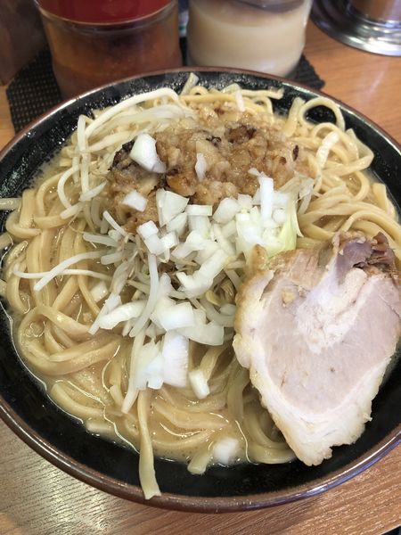 「家系二郎（大）脂多め」@横濱家系ラーメン 馬場壱家 風の陣の写真