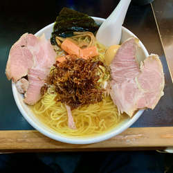 上品＋揚げネギ（二杯目に「下品＋青唐辛子」）