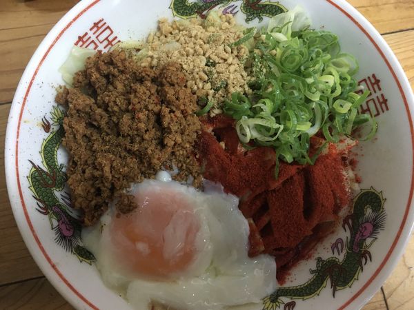 「汁なし坦々麺＋温玉」@自家製麺 てんかの写真