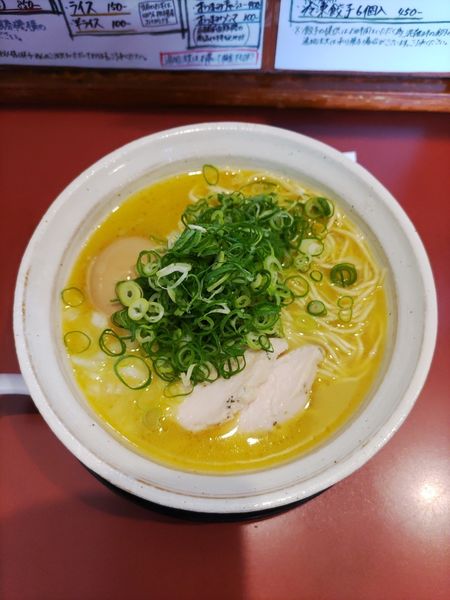 「鶏そば塩+味玉+九条ﾈｷﾞﾒﾝﾏ抜き」@麺童 豊香の写真