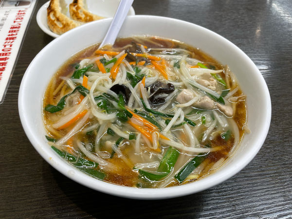 「あんかけもやしソバ + チャーハン + ギョーザ」@東京亭 昭島店の写真