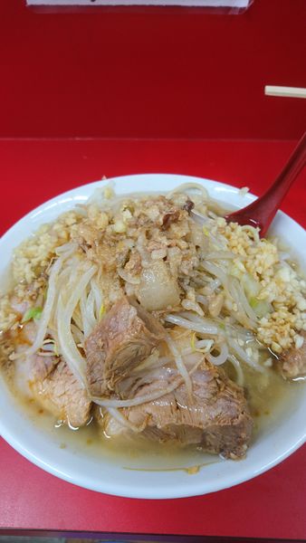 「小ラーメン￥750あぶら、ニンニク、生姜。」@ラーメン二郎 大宮公園駅前店の写真