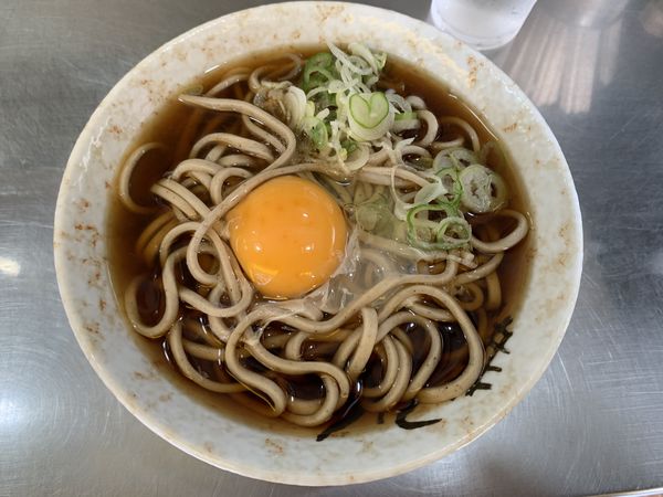 「月見そば (370円)」@田舎そば かさいの写真