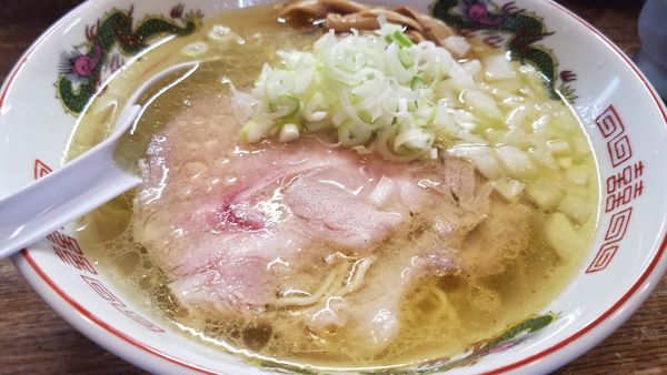 「朝専用中華そば　塩　脂多め」@らあめん 寸八 総本店の写真