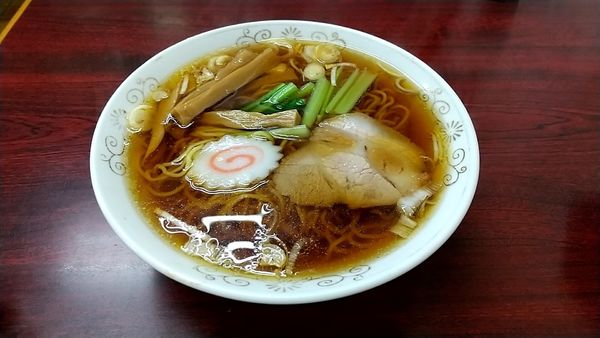 「ラーメン（半チャーハンセットで８５０円）」@明華の写真