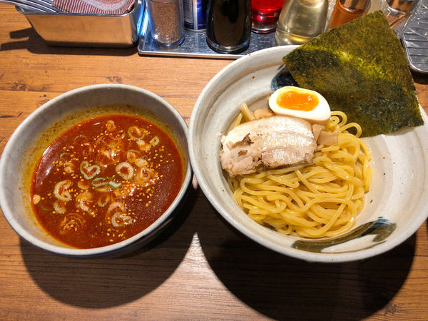 「辛つけ麺」@北海道らーめん 楓 日ノ出町店の写真