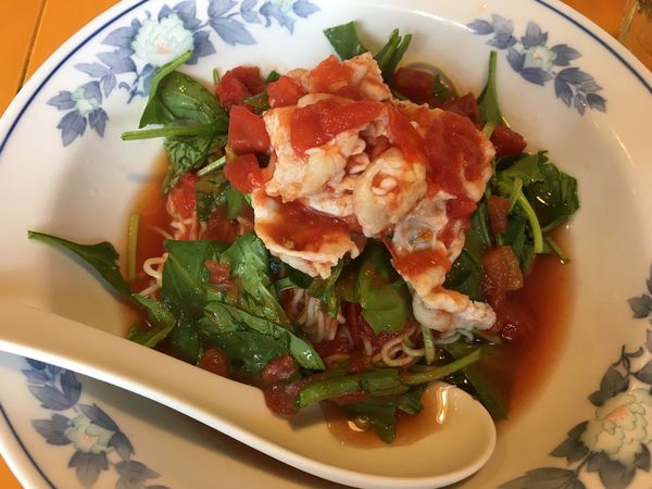 「【夏季限定】冷やしトマト麺」@中国ラーメン 揚州商人 末吉橋店の写真