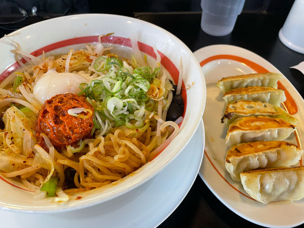 「【期間限定】台湾野菜まぜめん640円、餃子240円」@幸楽苑 水戸50号バイパス店の写真