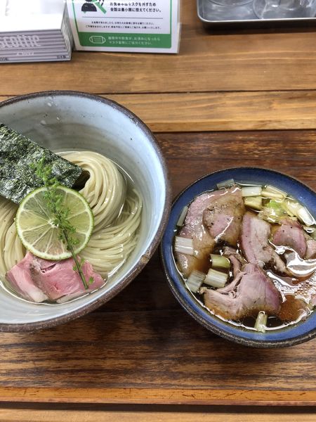 「昆布水つけめん(醤油)大・ちょい肉増し1100円」@YOKOKURA STOREHOUSEの写真