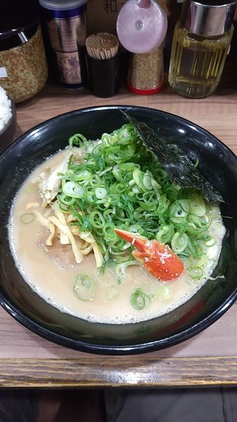 「(限定)デラこってりラーメン+九条ねぎ特盛」@特製ラーメンはせがわの写真