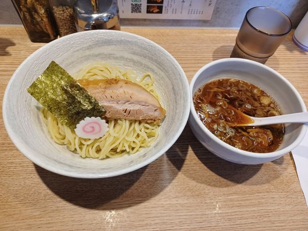 「つけめん　醤油　冷やもり」@麺や独歩 昭島本店の写真