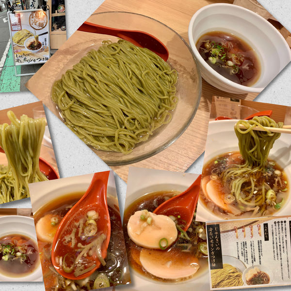 「【限定】じゅんさいの冷たいモリンガつけ麺1000円」@焼きあご塩らー麺 たかはし 恵比寿店の写真