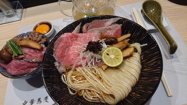 「和牛と松茸の中華蕎麦/和牛と松茸のご飯もの」@清湯醤油 ほし乃の写真
