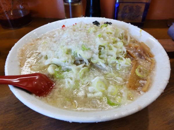 「ラーメン ネギ多め 背脂ギト」@らーめん弁慶 門前仲町店の写真