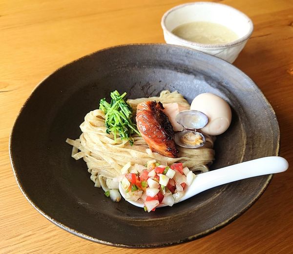 「貝白湯つけそば【期間·数量限定】」@麺 㐂色の写真