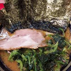 ラーメン＋ほうれん草＋Twitterサービス海苔＋半ライス