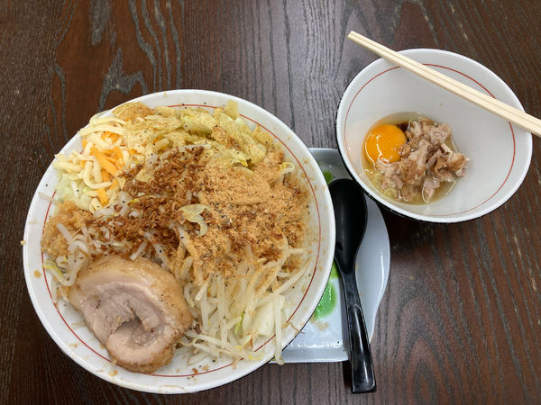 「まぜそば並＋スキヤキセット」@麺屋みつば＋クローバーの写真