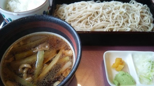 「きざみ鴨せいろセット 990円」@田奈加の写真