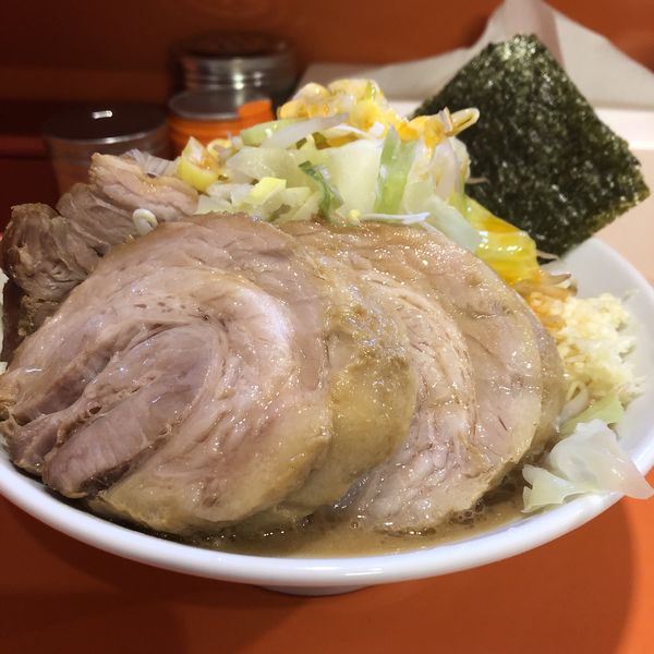 「ミニ（野菜にんにくネギ辣油）豚チーズ海苔レン草¥1,280」@ちばからの写真