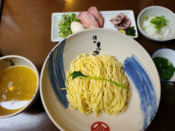 「薬涼潮つけそば大盛+奥久慈卵の味玉」@麺や 虎徹の写真
