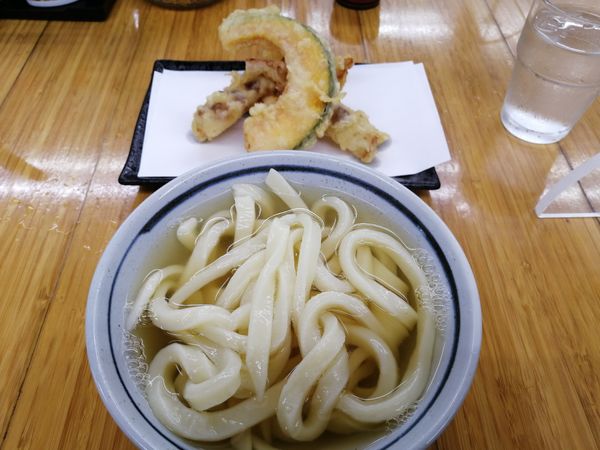 「あつあつ　小　３７０円　天ぷらセット　２２０円」@純手打ち讃岐うどん 蓮の写真