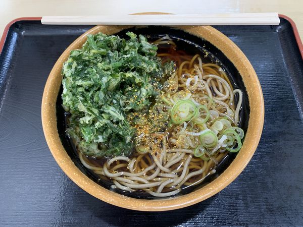 「春菊天そば 460円」@そば処 めとろ庵 後楽園店の写真