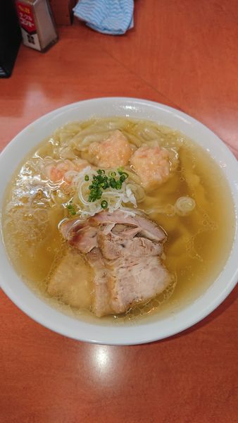 「海老ワンタンメン900＋生姜丼100」@日陰の写真