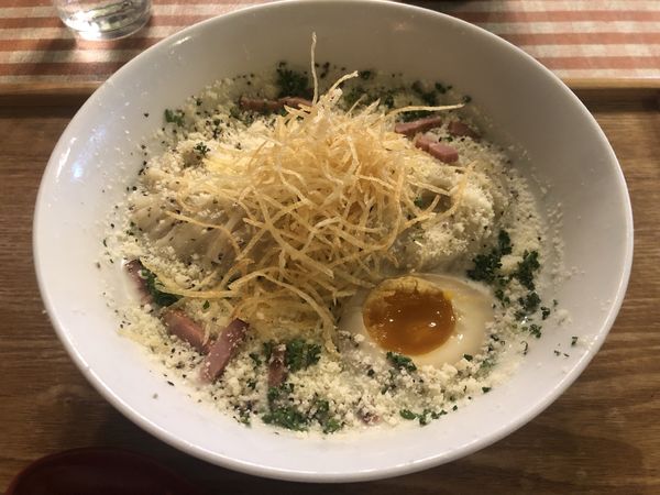「【季節限定】ヴィシソワーズ麺＋〆ライス（950＋50円）」@麺ビストロNakanoの写真